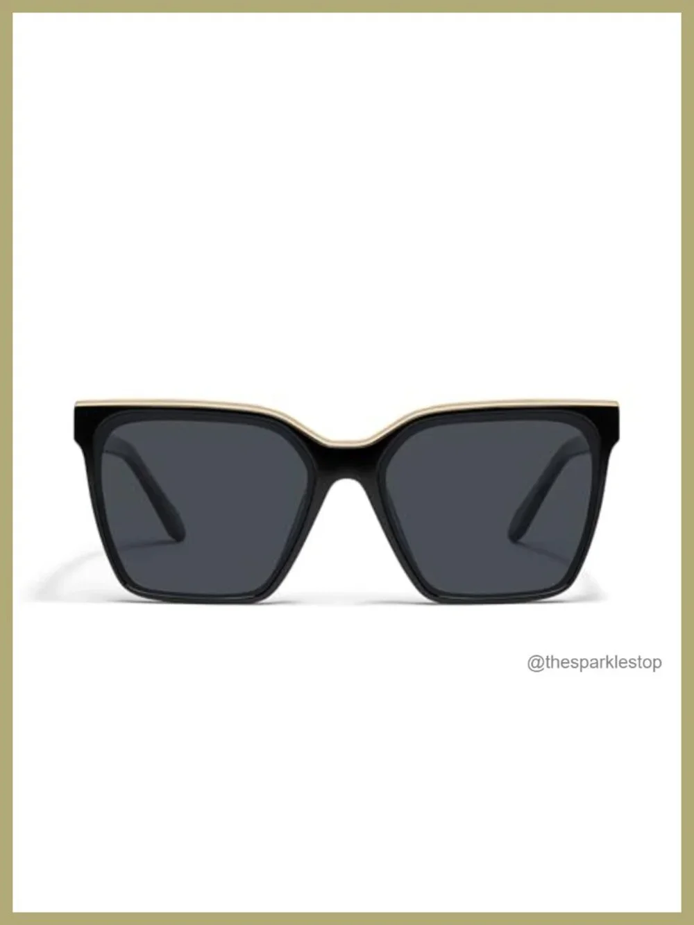 Square Oversized Sunglasses UV400 Protection Polarized Lens Includes Case Cloth